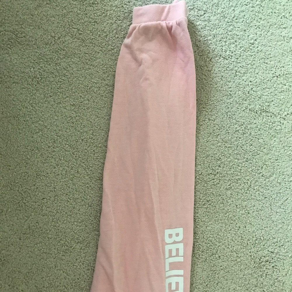 Believe sweat pants.